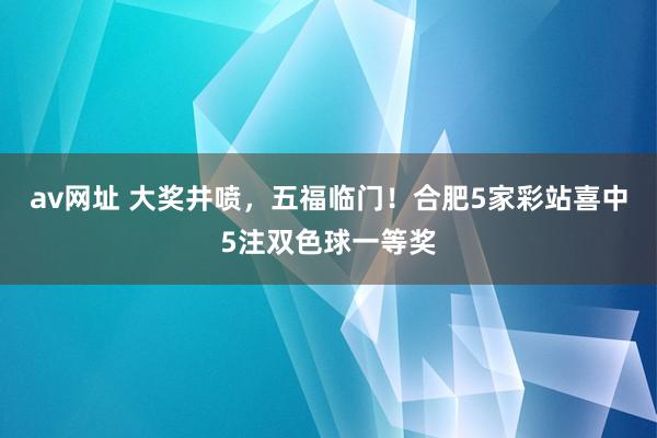 av网址 大奖井喷，五福临门！合肥5家彩站喜中5注双色球一等奖