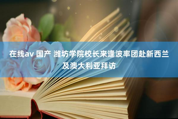 在线av 国产 潍坊学院校长来逢波率团赴新西兰及澳大利亚拜访