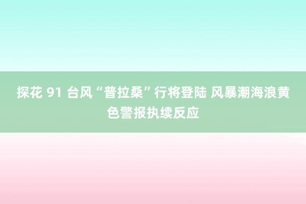 探花 91 台风“普拉桑”行将登陆 风暴潮海浪黄色警报执续反应