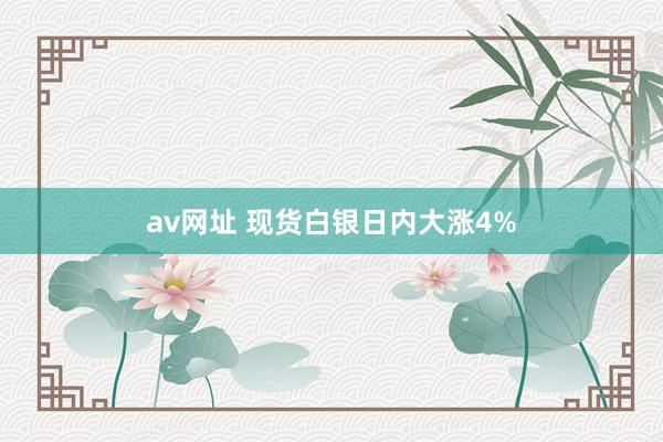 av网址 现货白银日内大涨4%