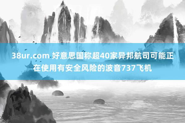 38ur.com 好意思国称超40家异邦航司可能正在使用有安全风险的波音737飞机