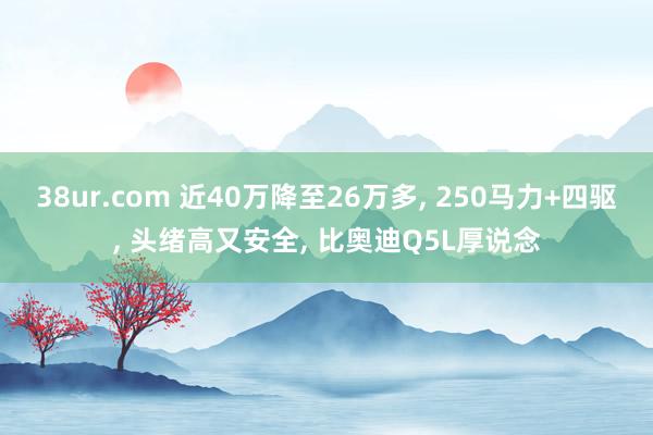 38ur.com 近40万降至26万多， 250马力+四驱， 头绪高又安全， 比奥迪Q5L厚说念