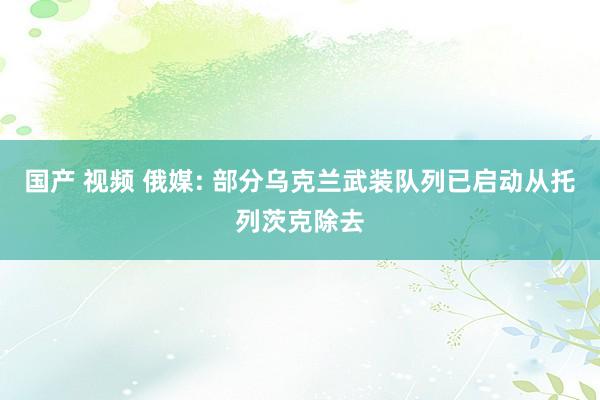 国产 视频 俄媒: 部分乌克兰武装队列已启动从托列茨克除去