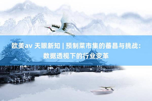 欧美av 天眼新知 | 预制菜市集的蕃昌与挑战：数据透视下的行业变革