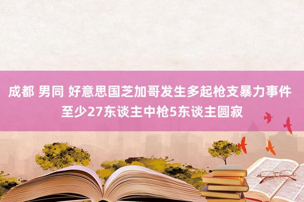 成都 男同 好意思国芝加哥发生多起枪支暴力事件 至少27东谈主中枪5东谈主圆寂