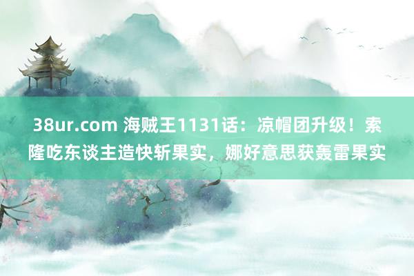 38ur.com 海贼王1131话：凉帽团升级！索隆吃东谈主造快斩果实，娜好意思获轰雷果实