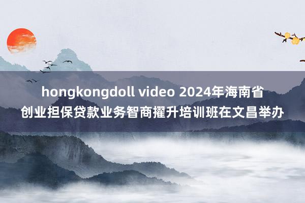 hongkongdoll video 2024年海南省创业担保贷款业务智商擢升培训班在文昌举办