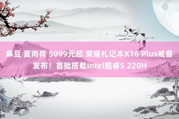 麻豆 夏雨荷 5099元起 荣耀札记本X16 Plus戒备发布！首批搭载Intel酷睿5 220H